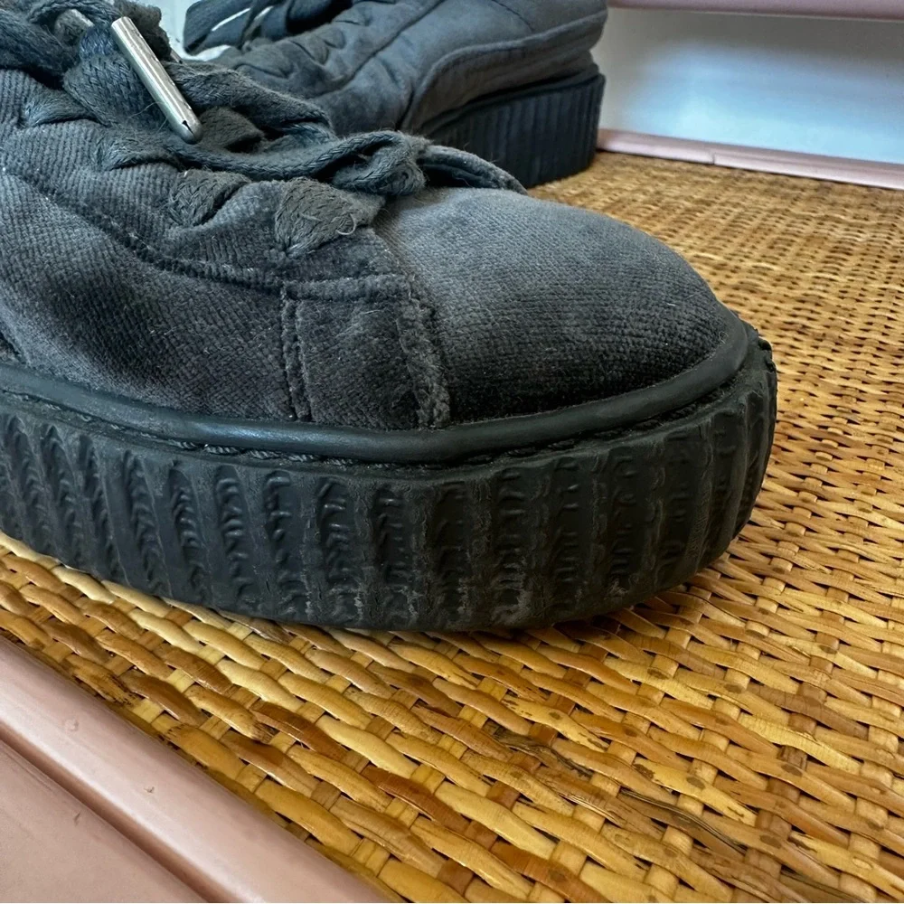 Puma x Fenty Limited Edition Velvet Creepers Platform Grey